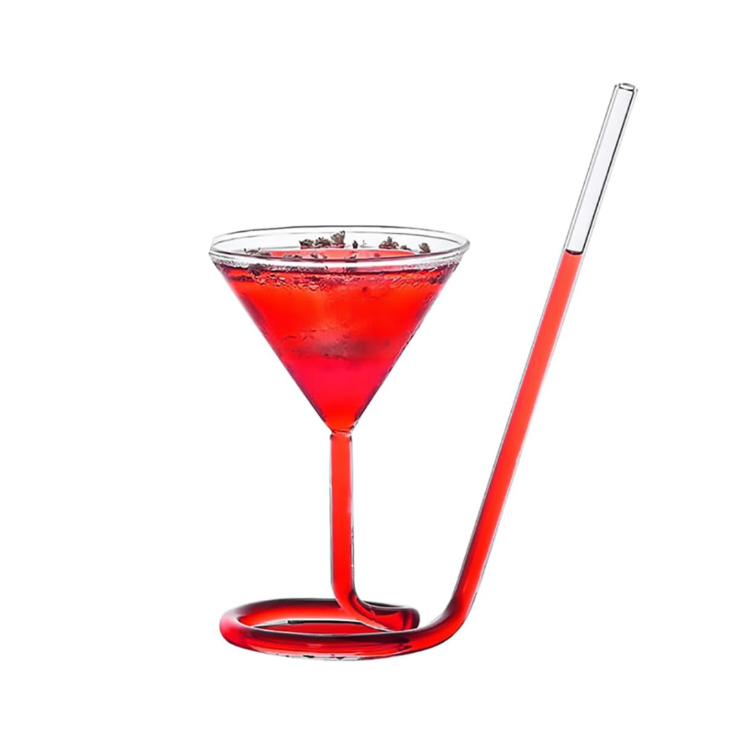 TAIL STRAW GLASS - COCKTAIL SHAPE